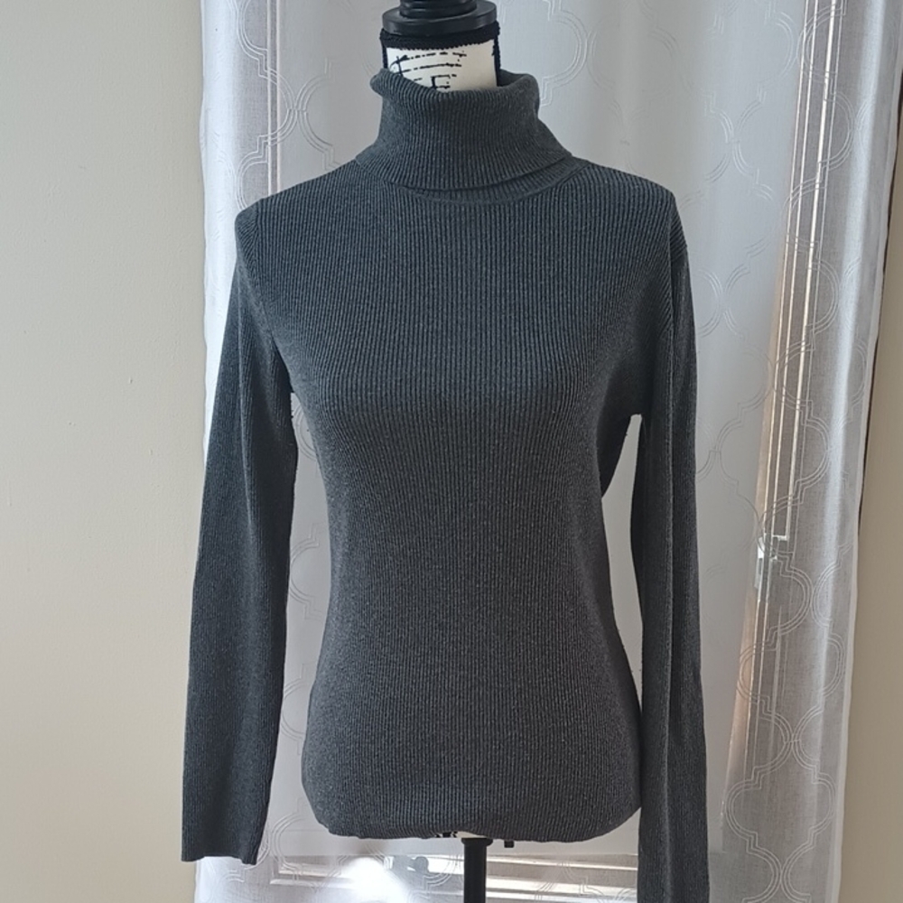 Ann Taylor Women's Gray Turtleneck Sweater